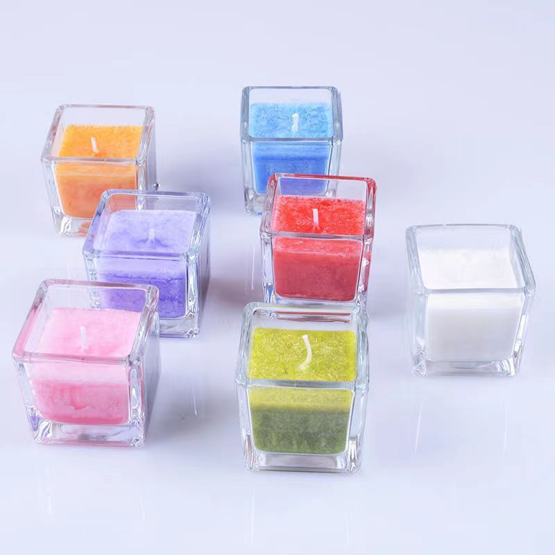 Wholesales Linlang Shanghai square candle jars candle jars pink elegant candle jars