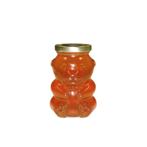 shanghai factory teddy bear shaped honey jam jars glass bottle container with metal cap iso9001