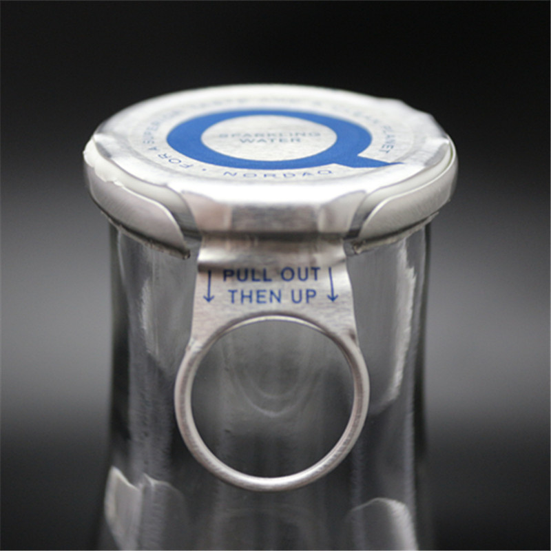 490ml 780ml high quality eco friendly new design Ring pull cap mineral water glass bottle