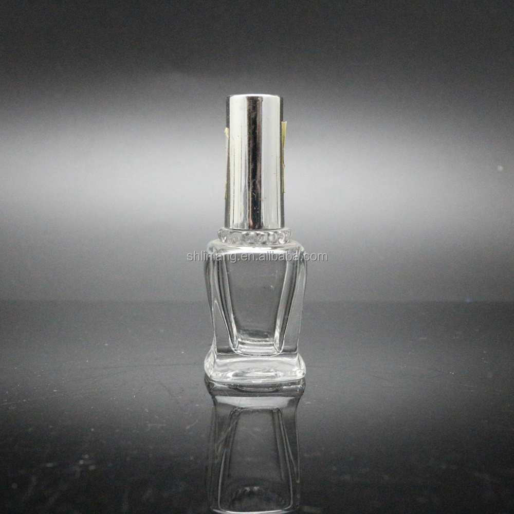 Hot Sale 3ml 5ml 8ml 10ml 15ml empty glass gel nail polish bottles with brush caps