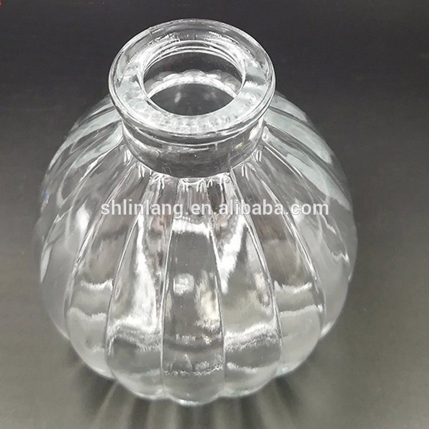 Aromatherapy Wedding DIY And Decoration Clear Pumpkin Shaped Glass Bottle With Cork Stopper