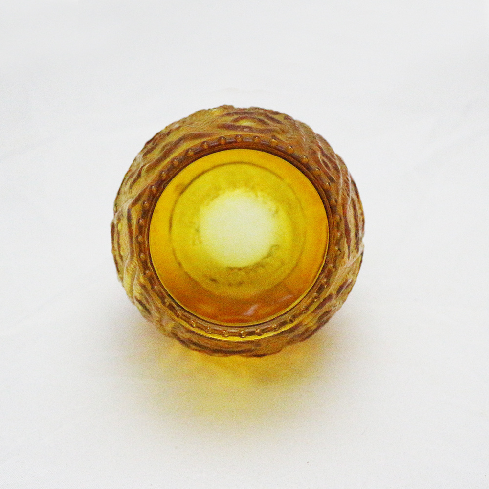 Linlang Popular Amber Glass Candle Holder Vintage glass candle holder