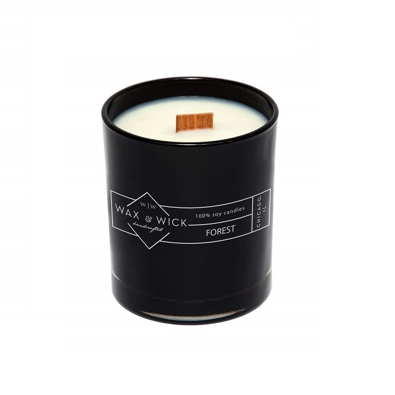 Shanghai Linlang Wholesale Custom Logo Black Glass Candle Jar Glass Tealight Holder