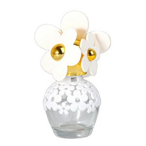 Wholesale  fashion30ml  display perfume glass  bottle with flower shape cap