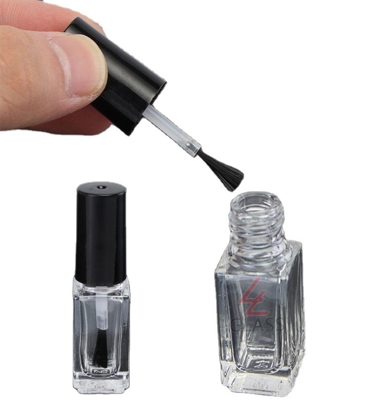 Hot Sale 3ml 5ml 8ml 10ml 15ml empty glass gel nail polish bottles with brush caps