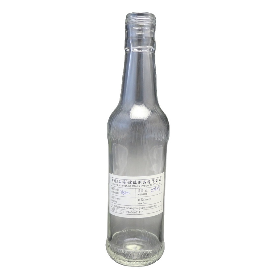 Linglang 275ml transparent soda glass bottle manufacture