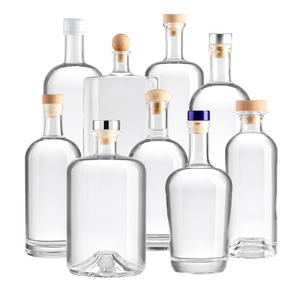 200ml 375Ml 500Ml 750Ml Clear Empty Vodka Liquor Gin Rum Tequila Whiskey Whisky Brandy Spirit Glass Bottle With Cork