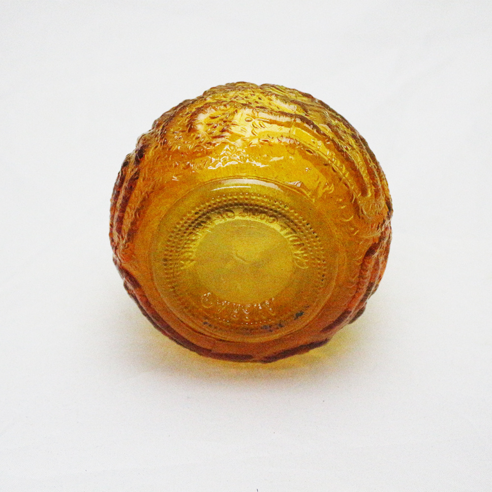 Linlang Popular Amber Glass Candle Holder Vintage glass candle holder