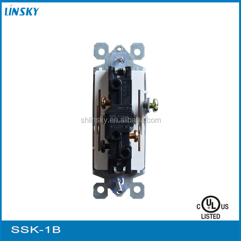 Shanghai Linsky 15A 125V-277V Paddle Rocker Light Switch White