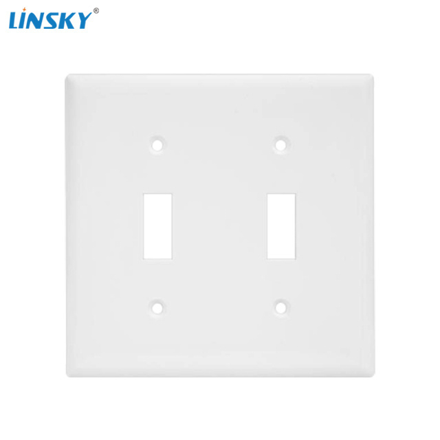 Shanghai Linsky (WTS-02) 2 Gang Decorate Plastic Cover Plate Toggle Switch Plastic Wall Plate