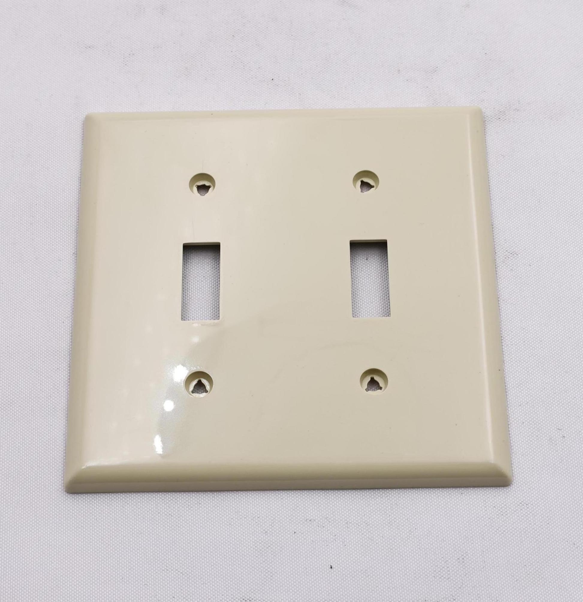 Shanghai Linsky (WTS-02) 2 Gang Decorate Plastic Cover Plate Toggle Switch Plastic Wall Plate