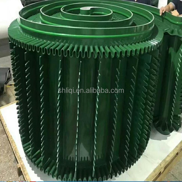 Thickness 3mm Pvc Conveyor Belt/ skirt side wall tin conveyor belt