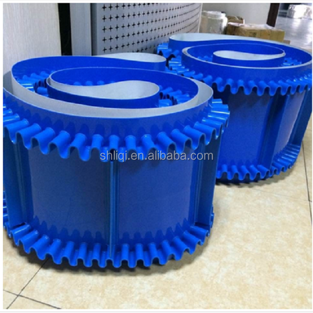 Thickness 3mm Pvc Conveyor Belt/ skirt side wall tin conveyor belt