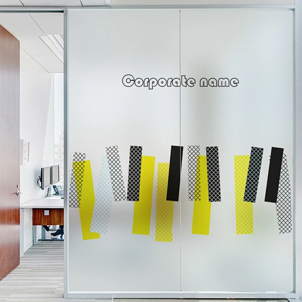 Customized Size Self Adhesive Frosted Window Glass Film Frosted Glass Sticker Frosted Glass Office Decoration Stickers