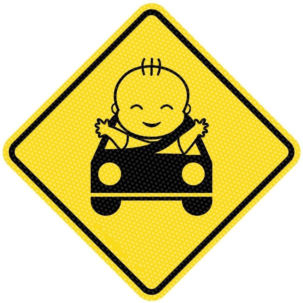 Custom Waterproof Baby In Car Sticker Baby On Board Warning Magnetic Reflective Sticker