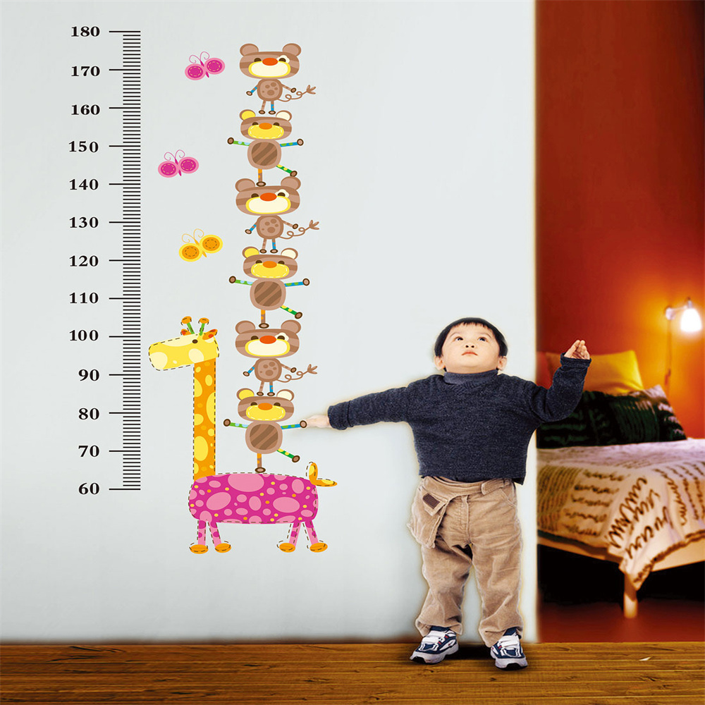 Custom Height Wall Sticker Animal Wallpaper Sticker For Kids