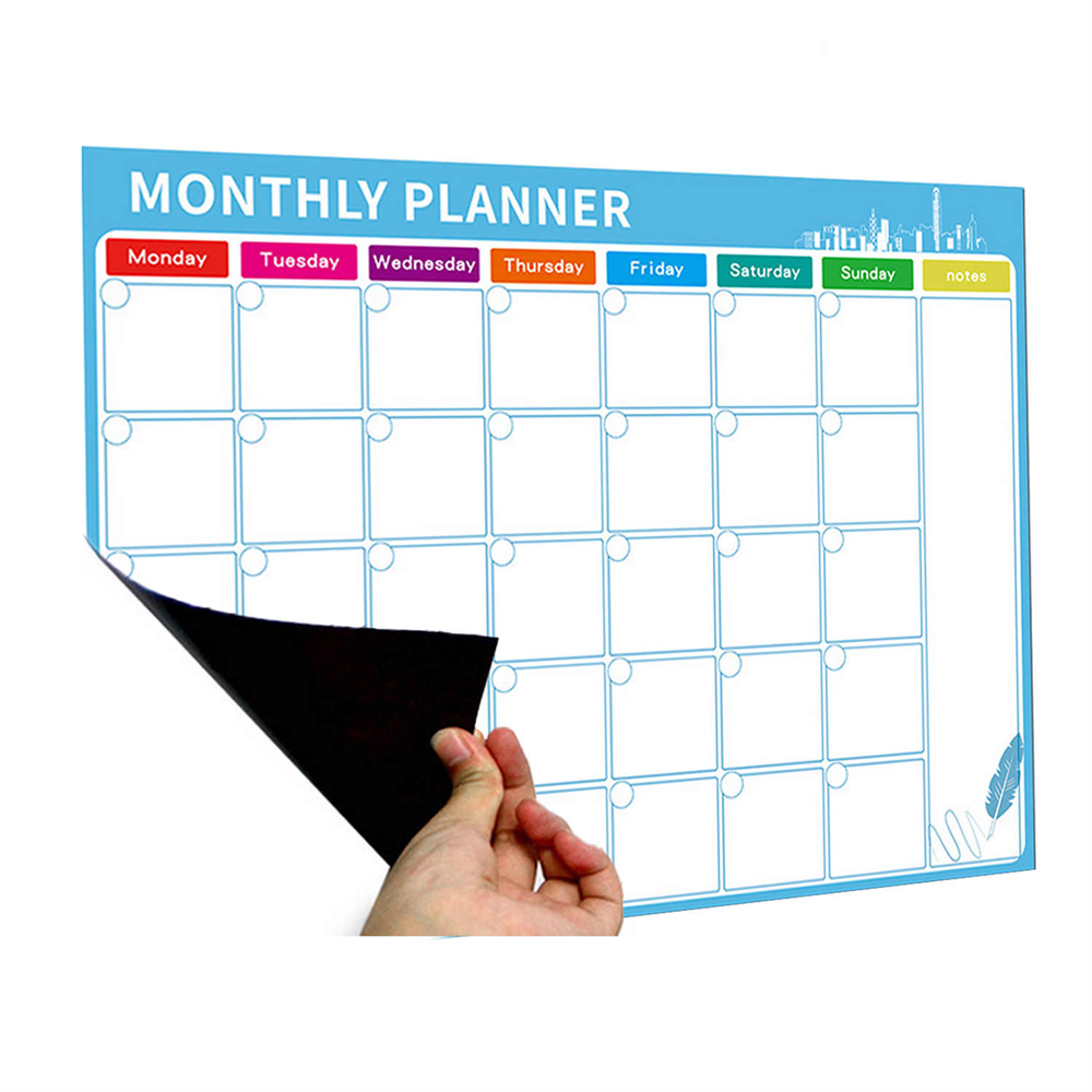 Calendar Magnetic Monthly Planner, Magnetic Whiteboard Calendar, Custom Dry Erase Board