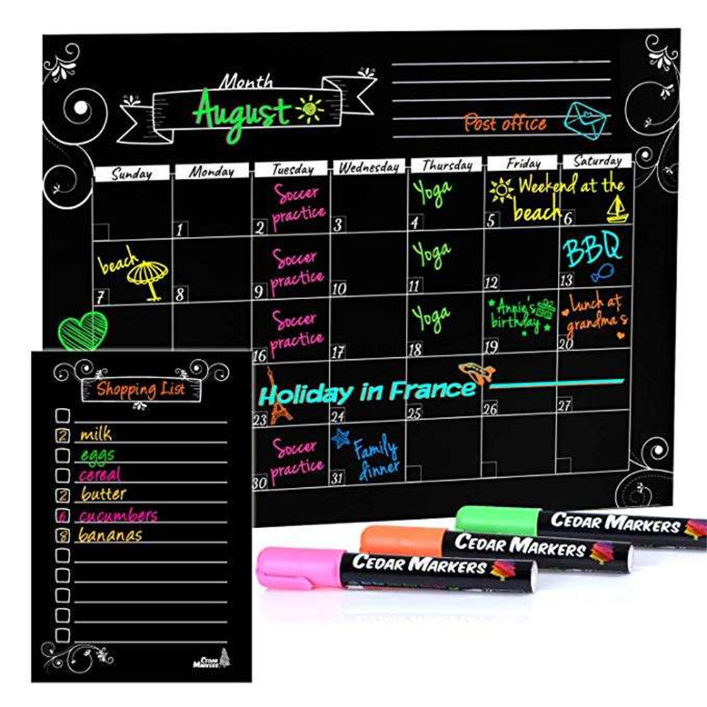 Magnetic Dry Erase Whiteboard, Shopping List And Office Notice Board, Dry Erase Calendar