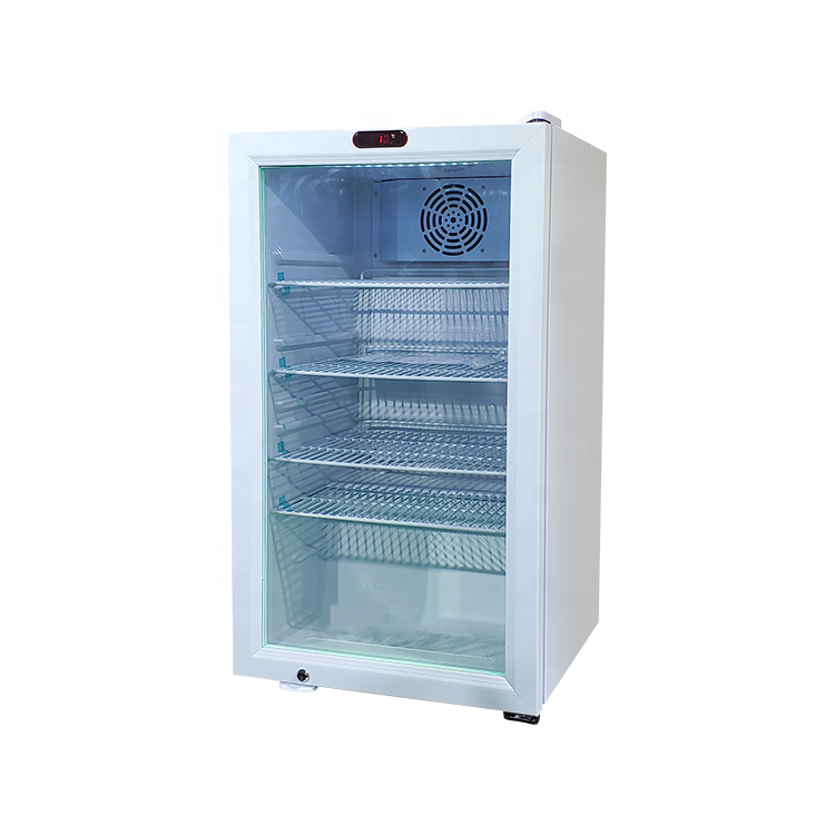 98L mini commercial cold soft energy drink refrigerator glass door fridge display bottle cooler beverage chiller