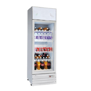 Vertical refrigerator display cold drink refrigerator glass door chiller freezer