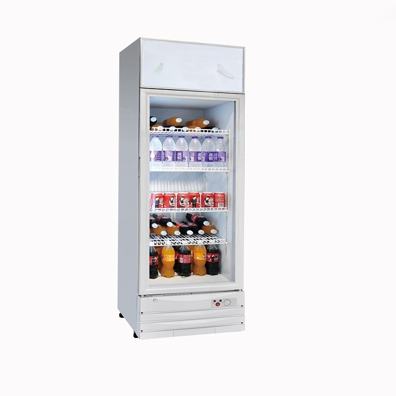 Commercial supermarket refrigerator transparent glass door fridge cola bottle cooler upright fridge drinks cooler