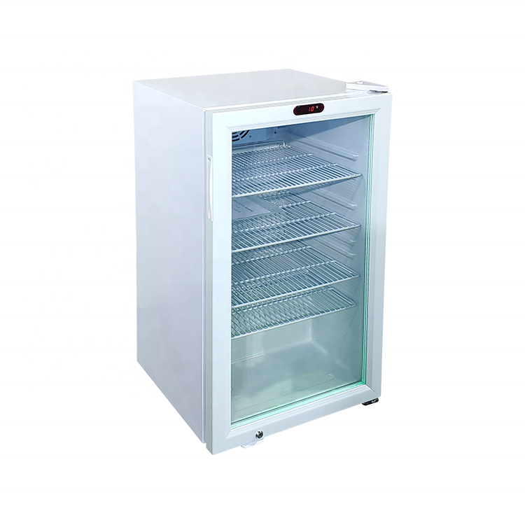 98L mini commercial cold soft energy drink refrigerator glass door fridge display bottle cooler beverage chiller