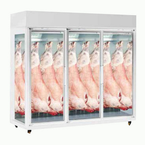 3 door meat hanging freezer standing cabinet display refrigerator