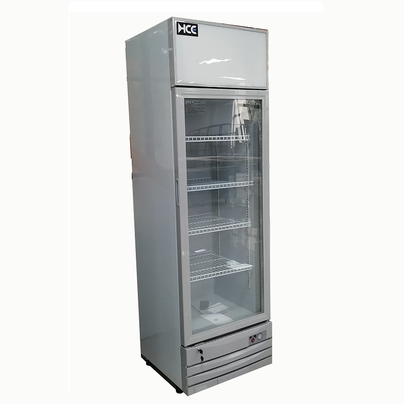 Vertical refrigerator display cold drink refrigerator glass door chiller freezer