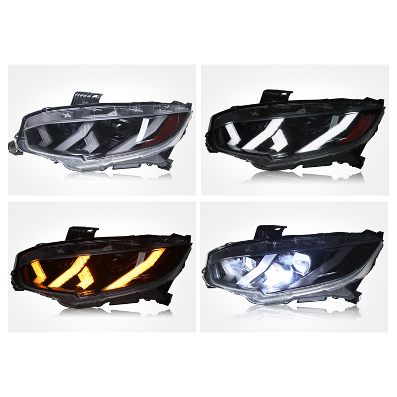 Upgrade Lamp Modified LED Headlight DRL Head Light for 10th Honda Civic 2015 2016 2017 2018 2019 2020 2021