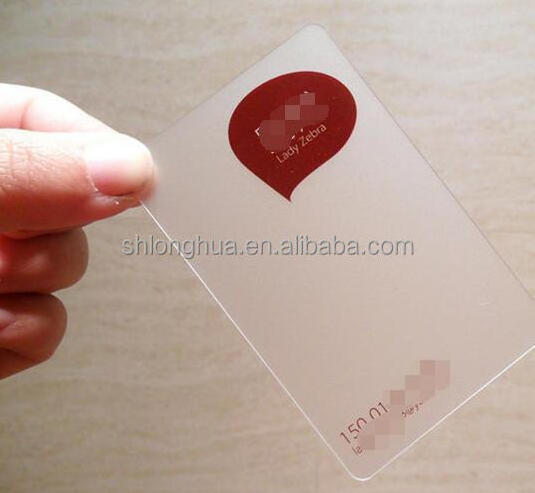 customized printed pvc clear frosted business card name card transparent business card