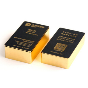 Small Business Custom Luxury Brand Gold Foil Prisiliconeess Name Card Gold Edges Digital Printing Cardboard Box Packaging CN;SHG