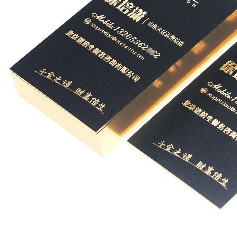 small business Colored Edge Letterpress cotton paper custom printing business cards Luxury