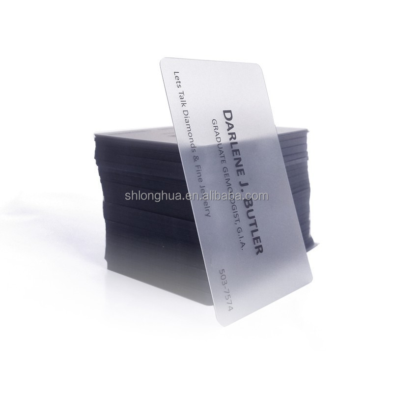 High Quality Custom Printing CR80 Clear PVC Plastic ID Business Transparent Card