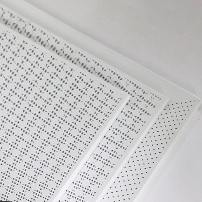 10mm groove line pressed tin non perforated metal ceiling tiles