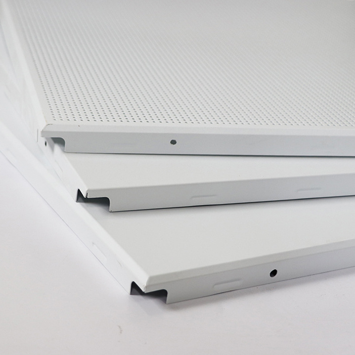 10mm groove line pressed tin non perforated metal ceiling tiles