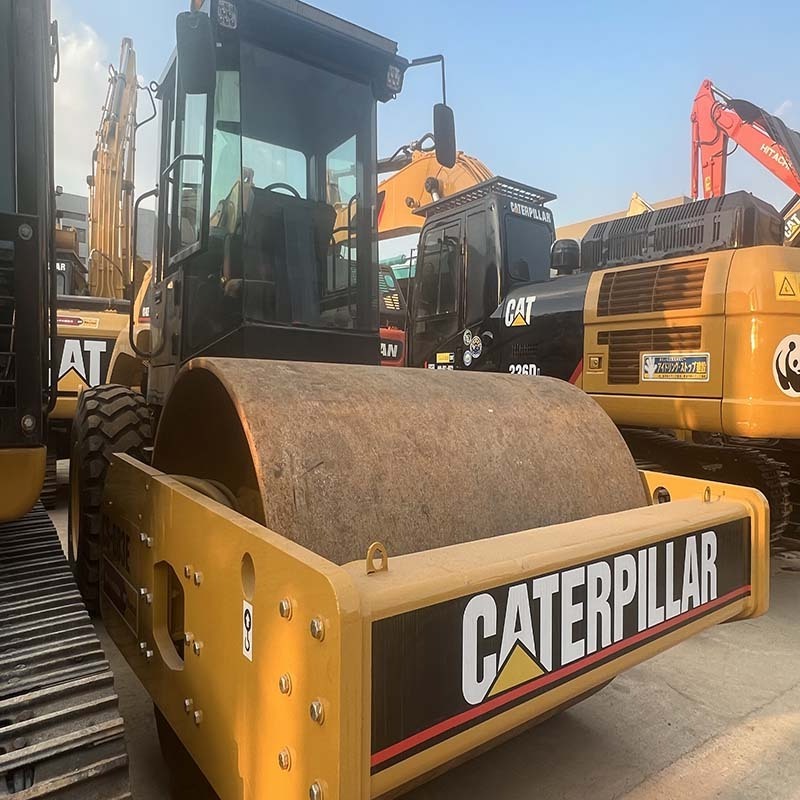 Cheap used Caterpillar CS683E single drum compactor, Japan made 20 ton CAT 683 road roller in China