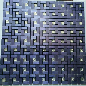 Peel and stick glass mosaic wall tiles