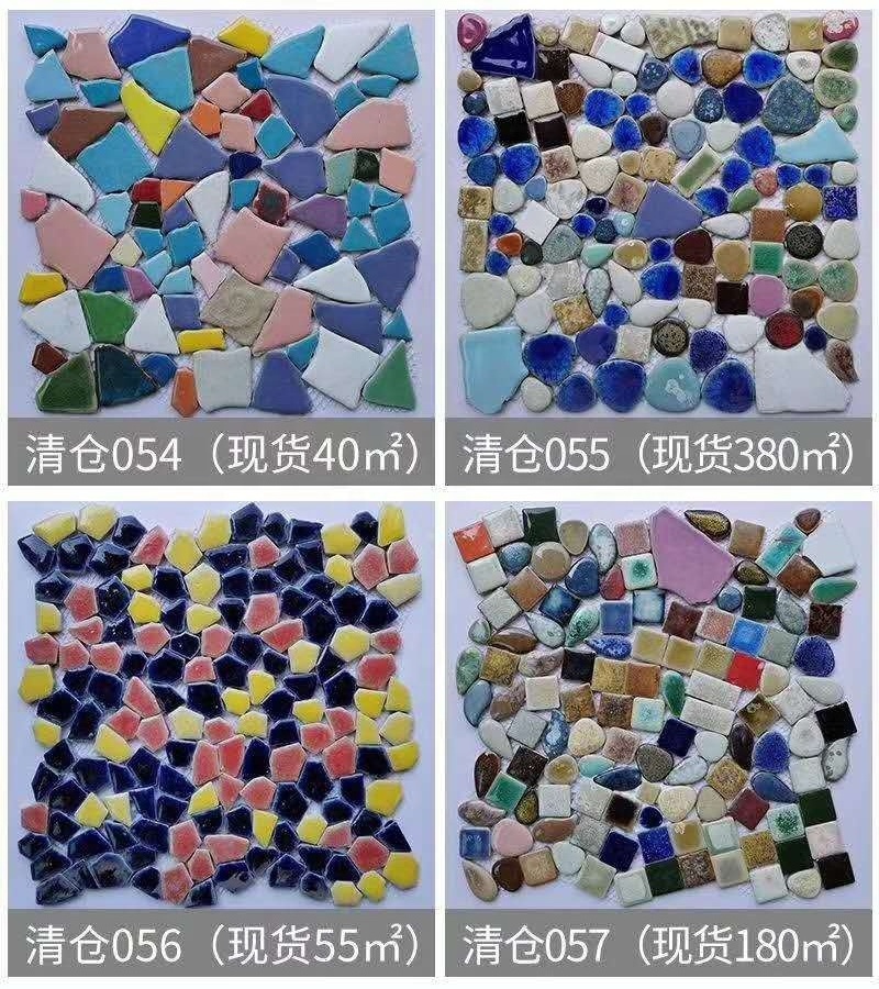 High Quality 8mm Wall Art Decor 3D Wave Grey Blue Background Hexagon Pattern Shape Crystal Glass Kitchen Backsplash Mosaic Tile