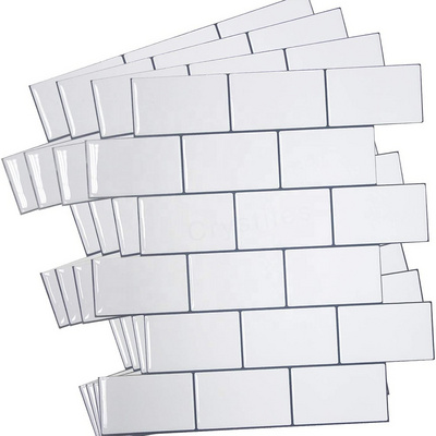 3D Waterproof PU TPE Vinyl Wall Tiles Sticker, Self-Adhesive Peel and Stick Backsplash Tile Decals for Kitchen Bathroom