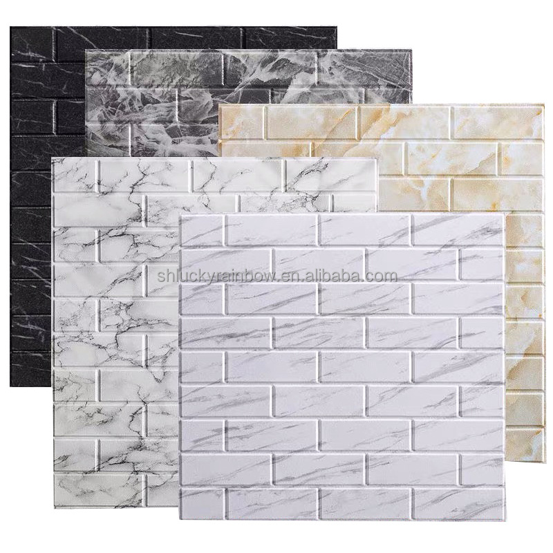 Peel and Stick Wall Tiles Wallpaper Interior Home Decoration 3D Self Adhesive Graphic Design 6mm Modern Waterproof Wall Paper