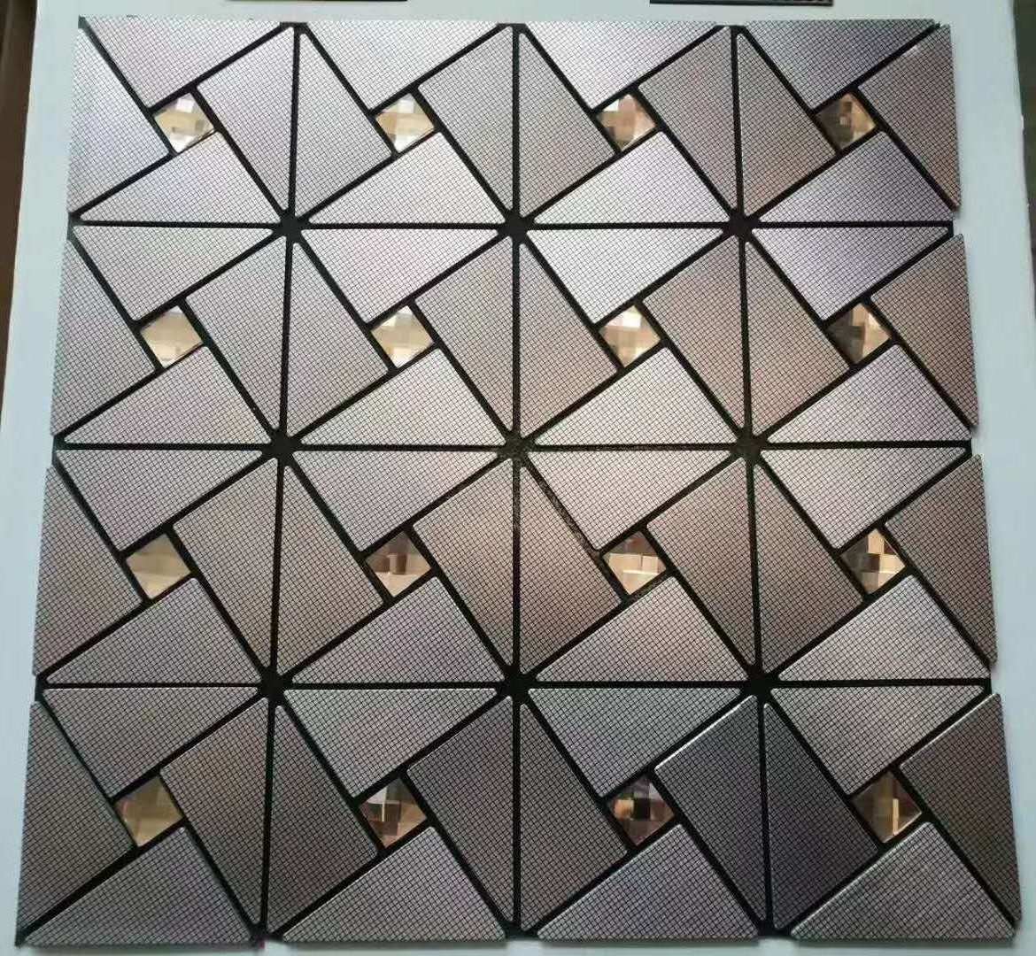 Mix Glass Mosaic Tile self adhesive metal glass mosaic For Kitchen, Swimming Pool, Bathroom, Living Room