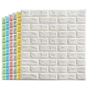 3d FOAM WALLPAPER PANEL TILE decoration Heat retaining FOAM stone wall sticker panel self adhesive waterproof soft wallpaper