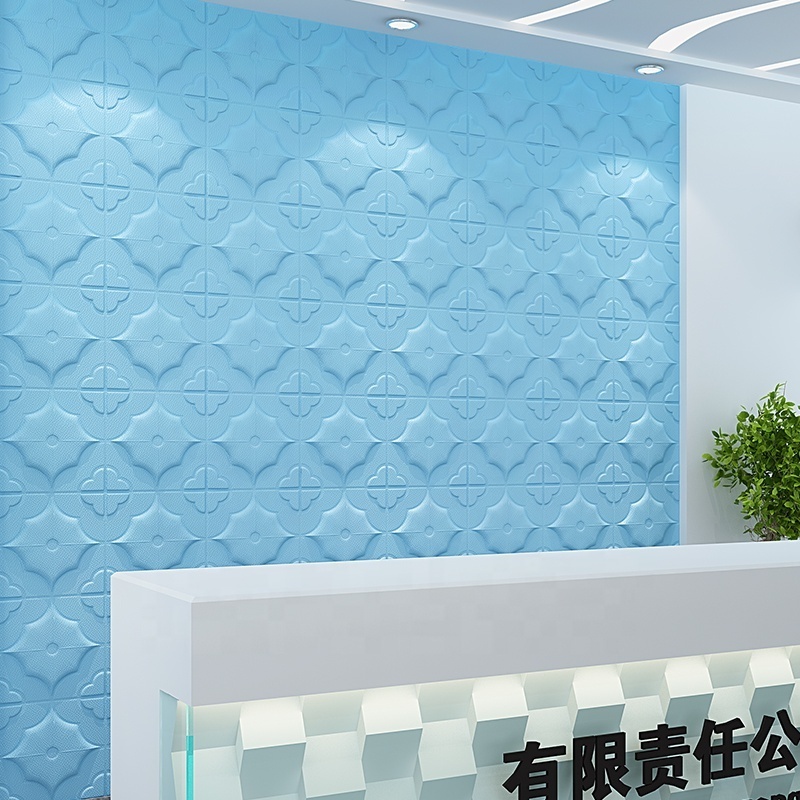 Home Decoration different  Design Self Adhesive Wallpaper soft leather wall panel