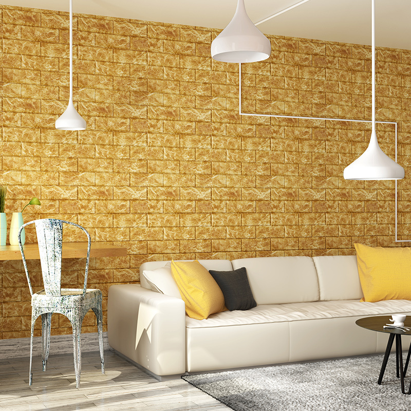 Background 3d brick wall paper decoration 3d foam wallpaper peel and sticker wallpaper self-adhesive