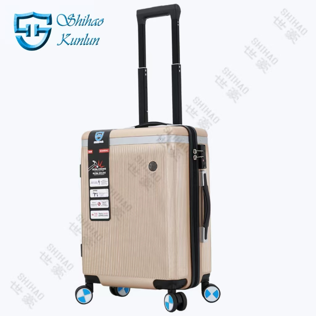 The new fashion detachable wheels travelling carry on bags supplier luggage suitcase leather trolley bags