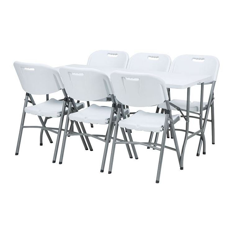 6 chairs set 10 seater multifunctional lift acrylic design plastic folding dining room table and chairs mesas para fiestas