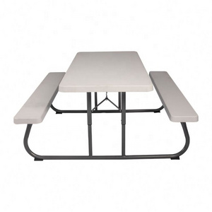 Plastic Foldable Outdoor Camping Folding Picnic Table With Umbrella Hole