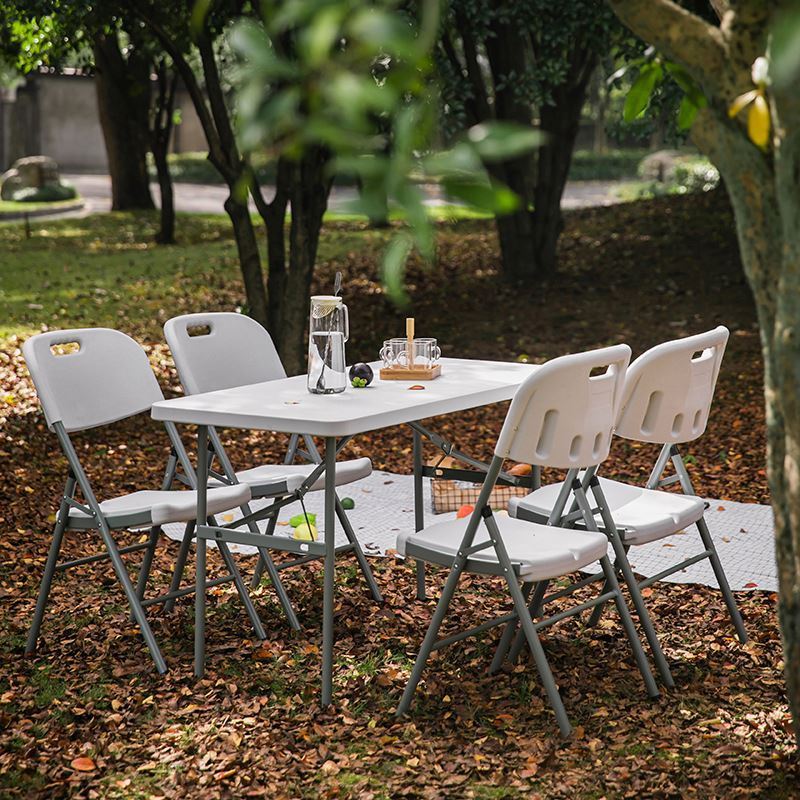 portable outdoor furniture 8ft white rectangular plastic foldable banquet catering bbq camping picnic folding table