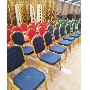 Gold stacking metal aluminium hotel banquet chair for sale