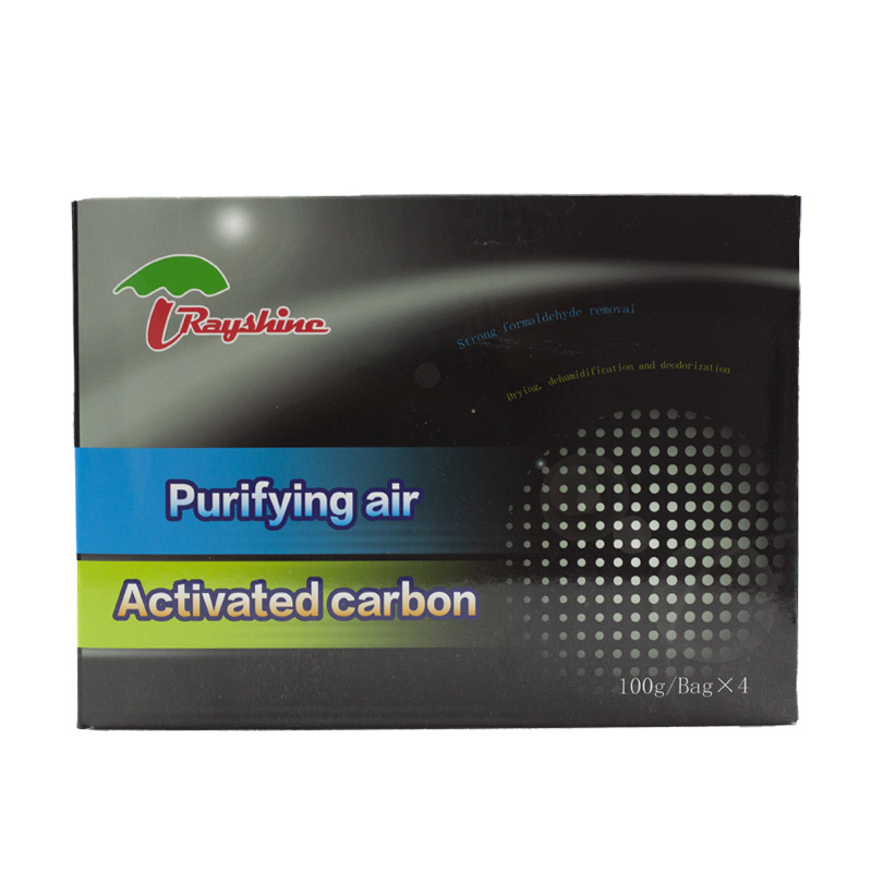 Rayshine household bamboo charcoal deodorizer air freshener activated carbon 100G x 4 Bags